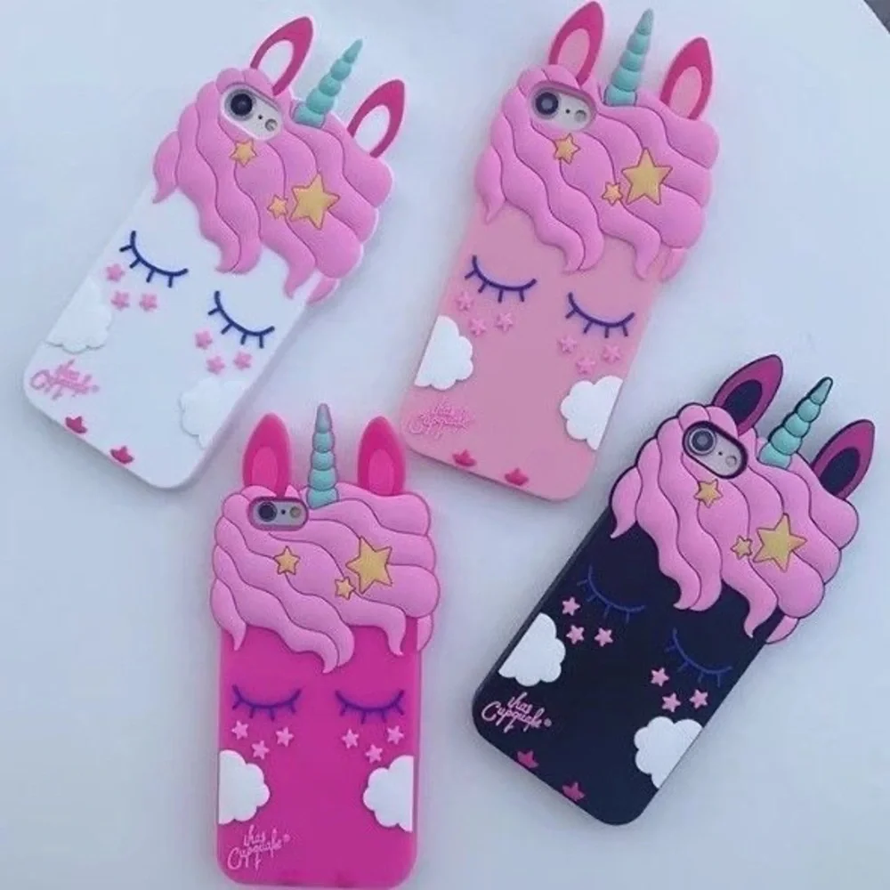Shy Sleeping Magical Moon Unicorn silicone iPhone